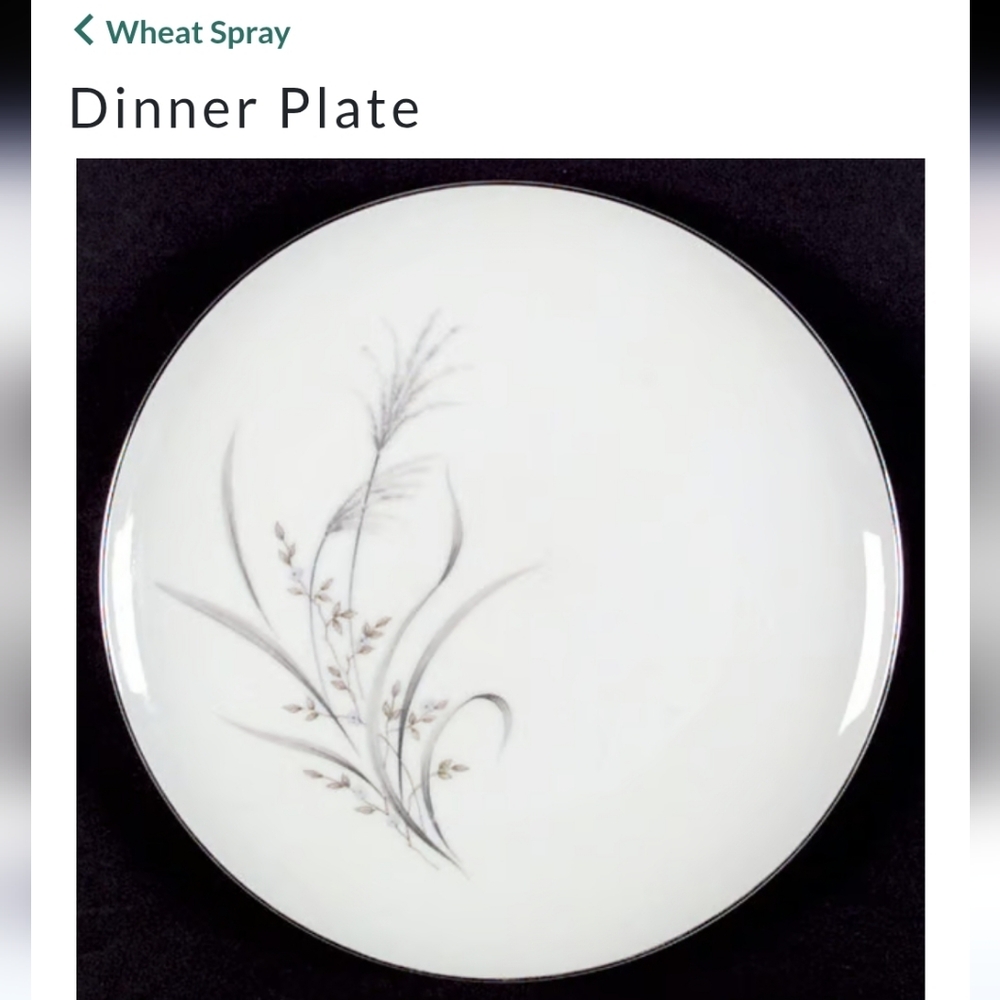 Vintage Castlecourt Wheat Spray 10.5" Dinner Plate Kitchen